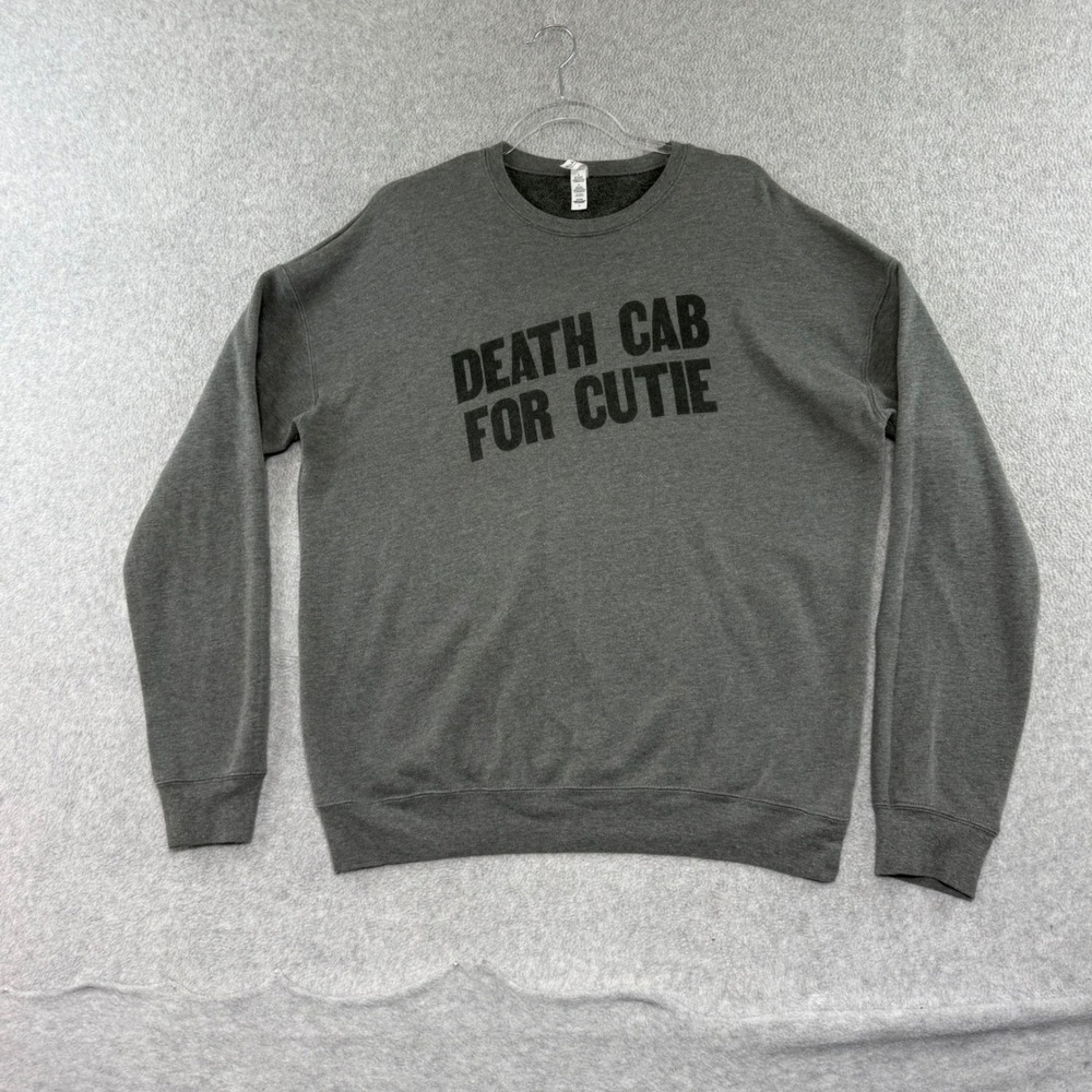 Death Cab For Cutie Sweatshirt Mens L Gray Fleece Indie Rock Band Merch